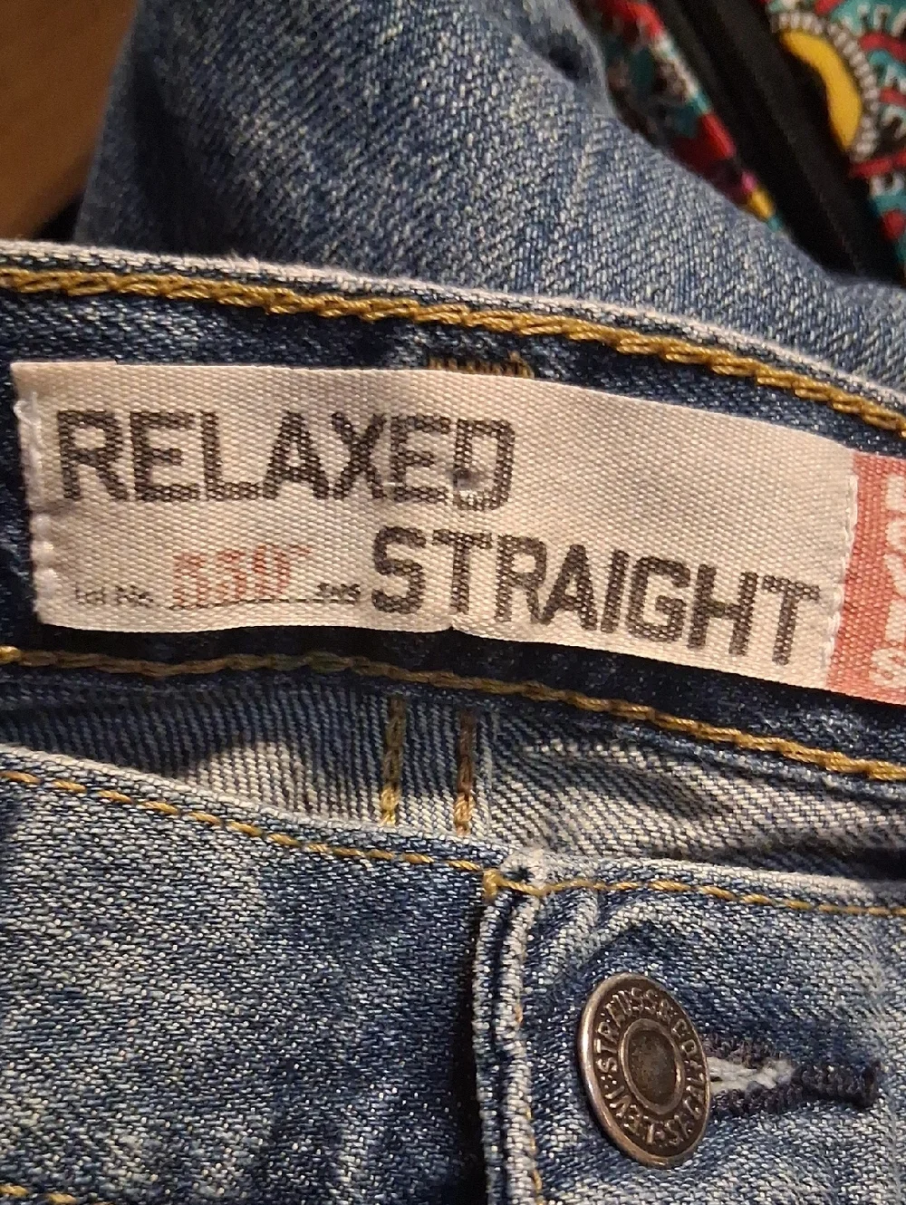 Levi's 559 Relaxed Straight Jeans in Dark Wash Blue 34 x 30